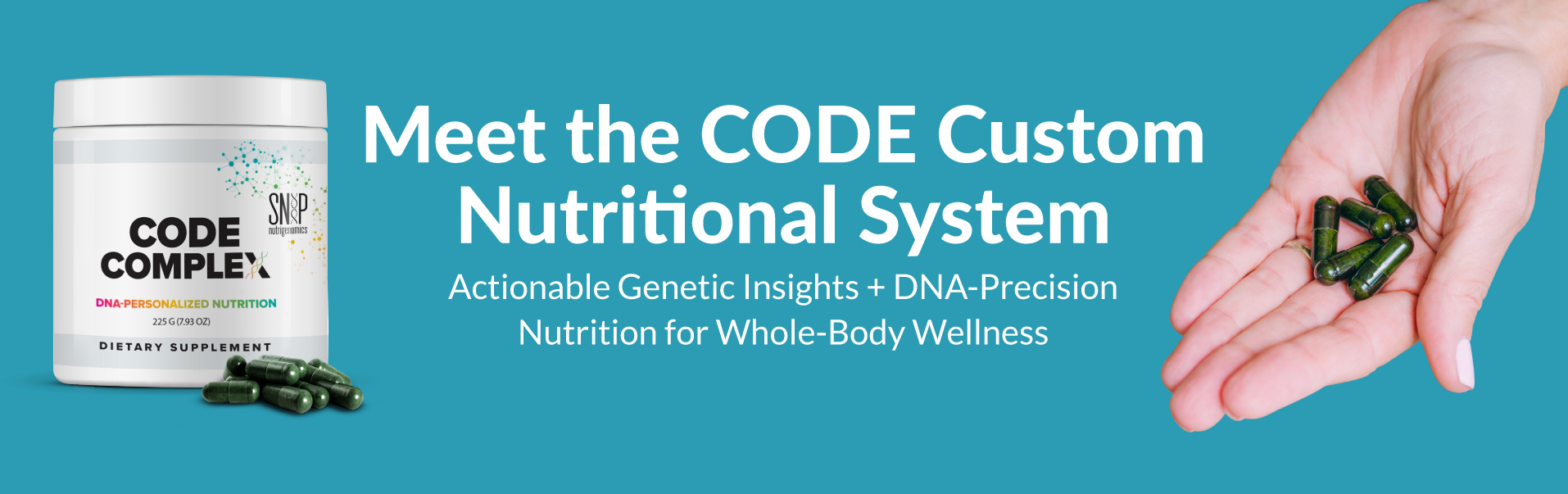 The CODE Custom Nutritional System banner